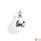 18K Gold PVD Stainless Steel 8mm Love Printed Pearl Charm