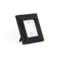 Wood SCALLOP photo frame for 4x4 pic-Black