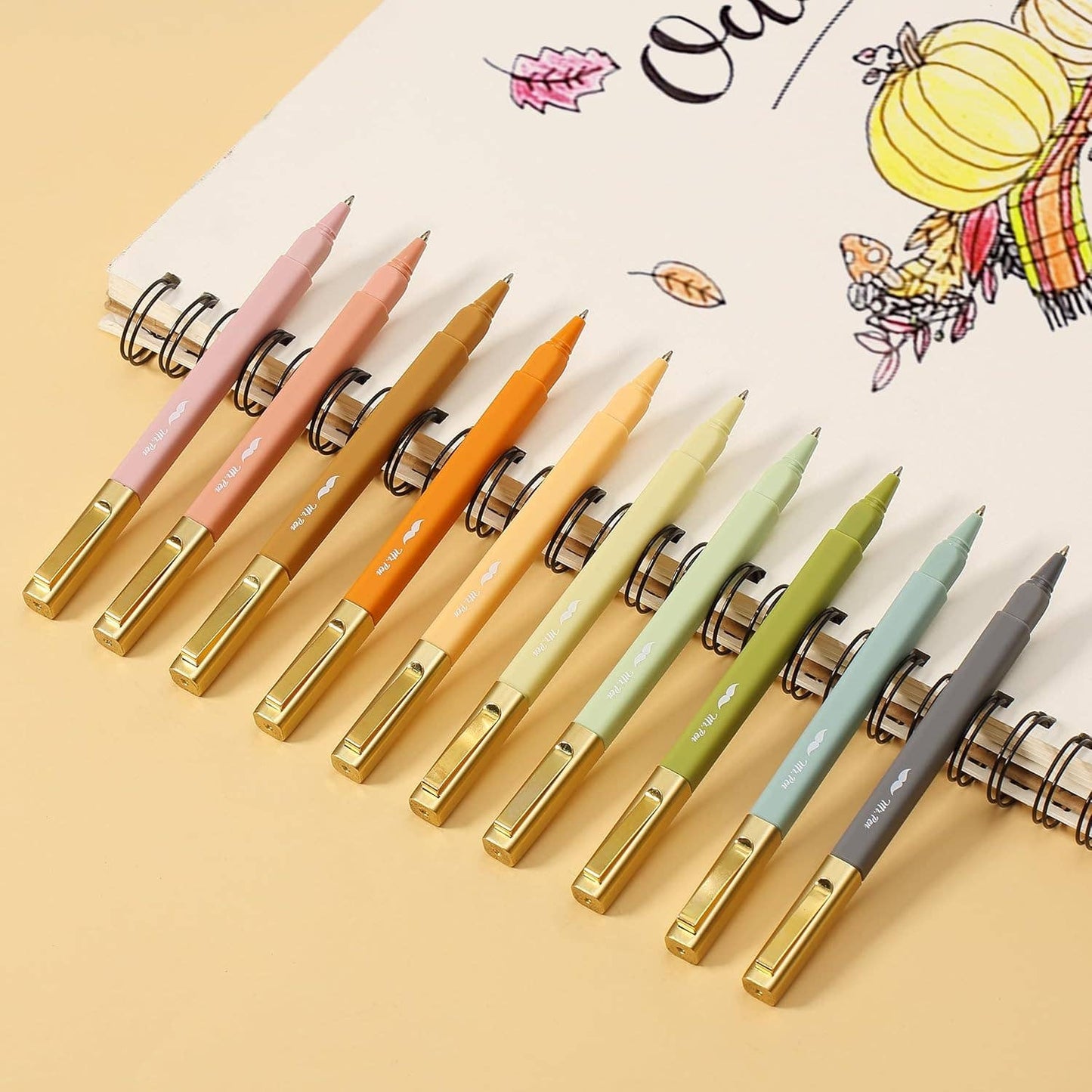 Bible Pens Gold Cap Aesthetic Writing Set