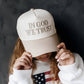In God We Trust KIDS Hat - Khaki & Off-White