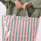 Magnolia Glossy Striped Large Tote Bag