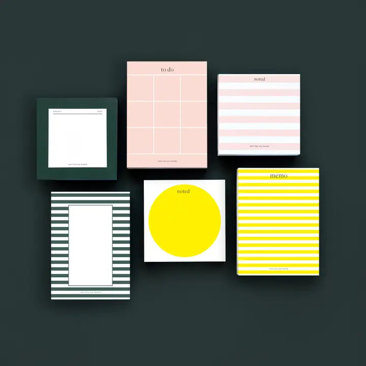 Peony Stripe Chunky Notepad