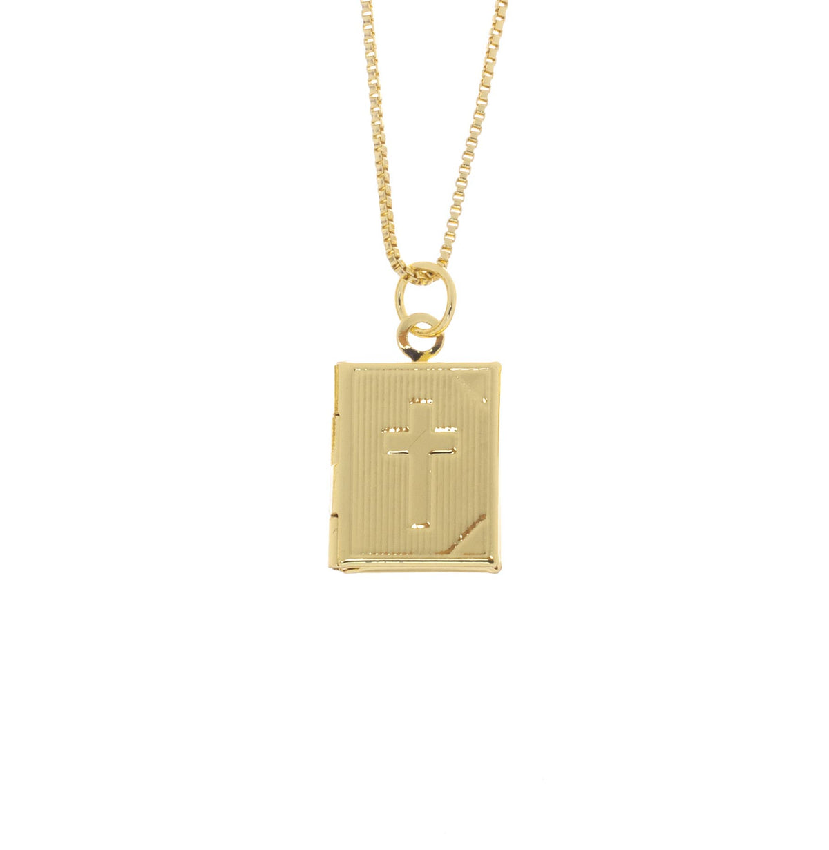 Gold Cross Locket Charm, photo locket for Necklace CPG2948