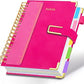 Pink Hardcover Spiral College Notebook