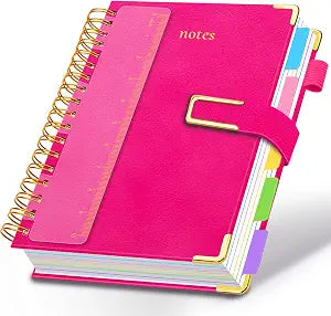 Pink Hardcover Spiral College Notebook