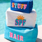 "STUFF" SMALL ZIP POUCH, OCEAN