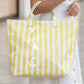 Magnolia Glossy Striped Large Tote Bag