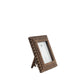 6x6 Wood scallop photo frame for 4x4 pic, espresso