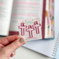 Pink Cross Paperclips