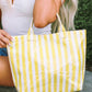 Magnolia Glossy Striped Large Tote Bag