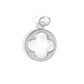 18K Gold PVD Stainless Steel Mother Of Pearl Floral Charm