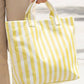 Magnolia Glossy Striped Large Tote Bag