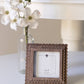 6x6 Wood scallop photo frame for 4x4 pic, espresso