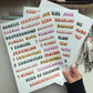 Books of the Bible Header Sticker Labels - HIPPIE DREAMS