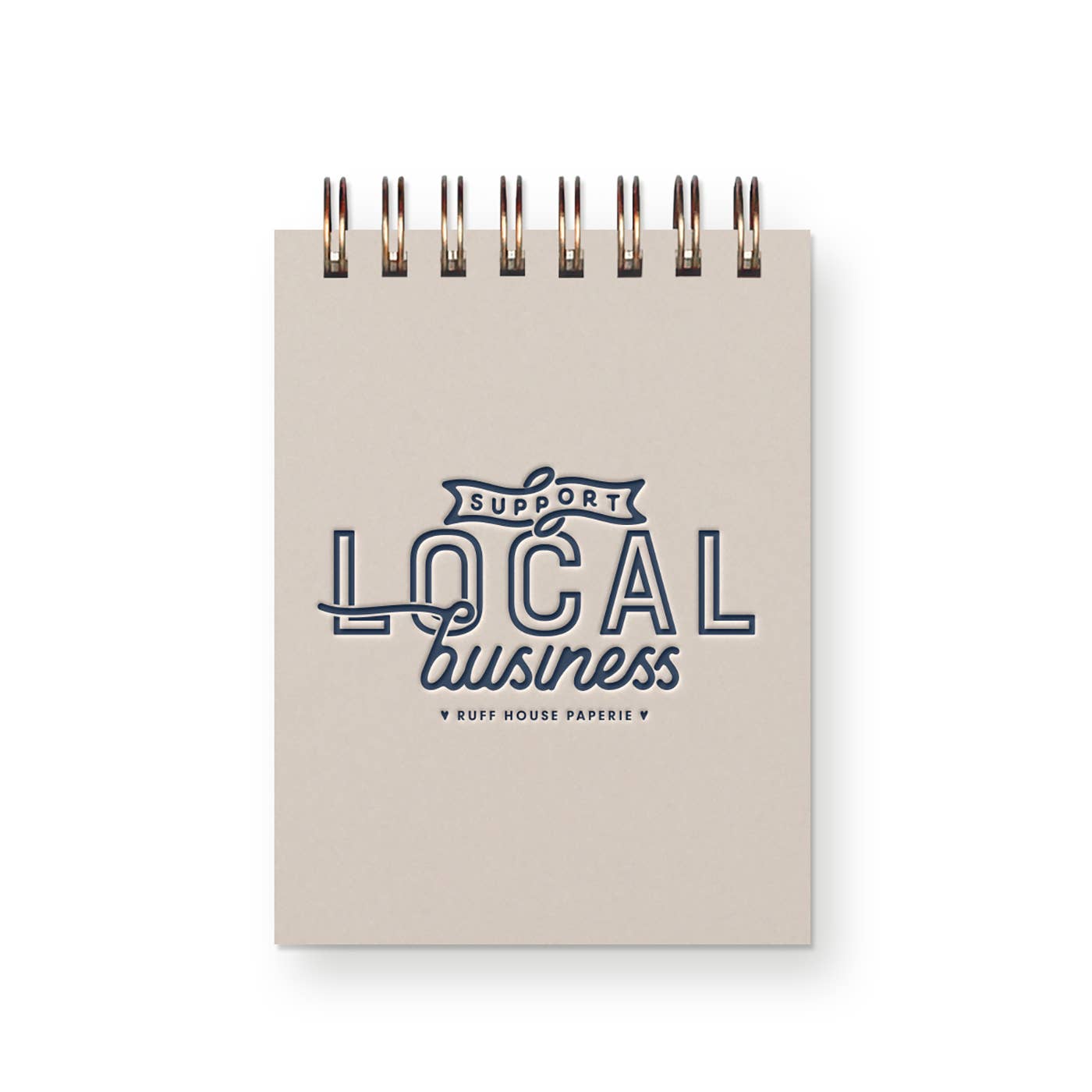 Custom Support Local Business Mini Jotter Notebook