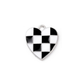 Alloy Black Checkered Heart Charm