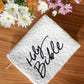 Bible Cover: White embroidered