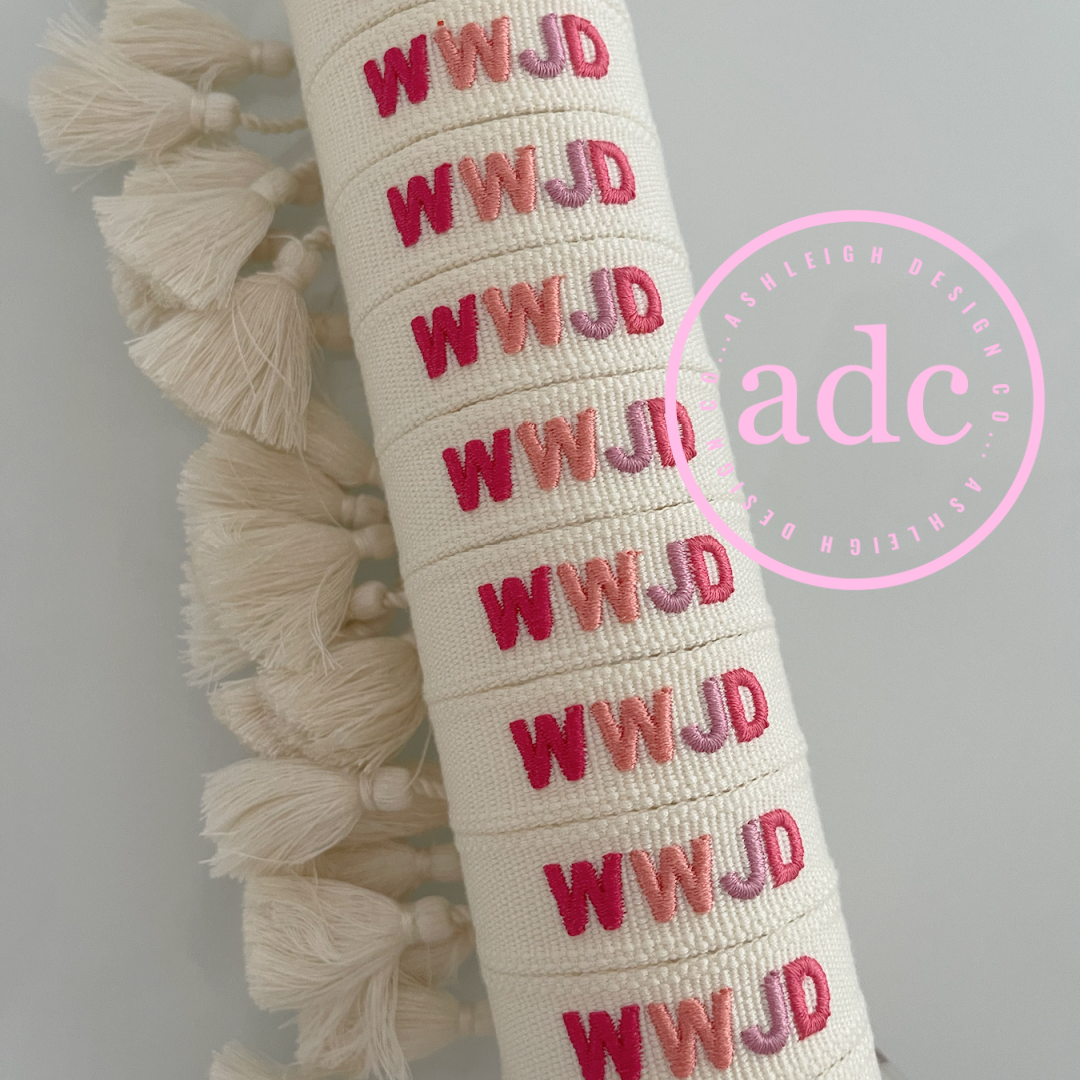WWJD Bracelet (pink)