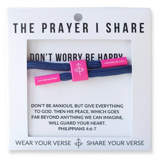 DON'T WORRY BE HAPPY Christian Cord Bracelet