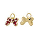 Hair Tie Charms: Enamel, Bow, Polka Dot, Gold CPG2452