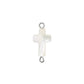 18K Gold PVD Stainless Steel Shell Cross Connector Charm