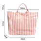 Magnolia Glossy Striped Large Tote Bag