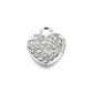 Alloy Rhinestone Heart Charm