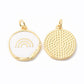18k Gold Plated Brass Round Rainbow Charm