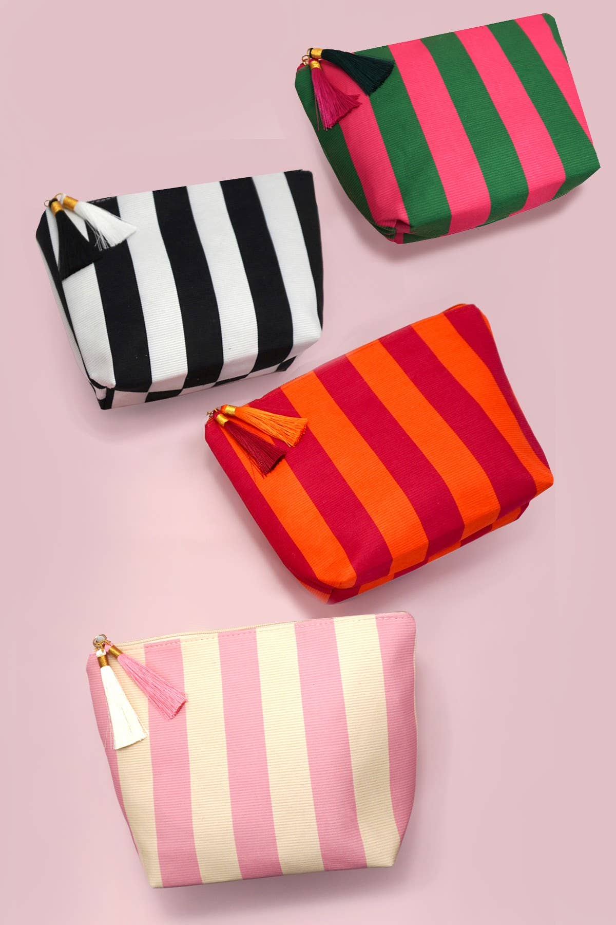 Striped Tassel Makeup Pouch | 40P598