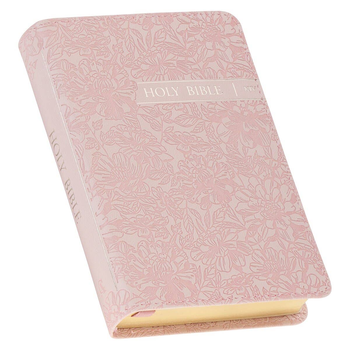 KJV Bible Mini Pocket Faux Leather, Pink
