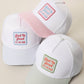 God Is Good Embroidered Patch Seersucker Brim Cap