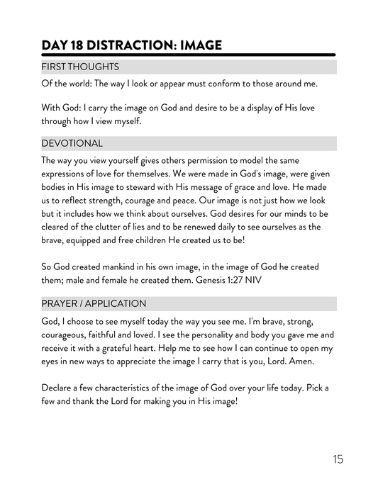 Distracted: 40 Days to know God more and live freed