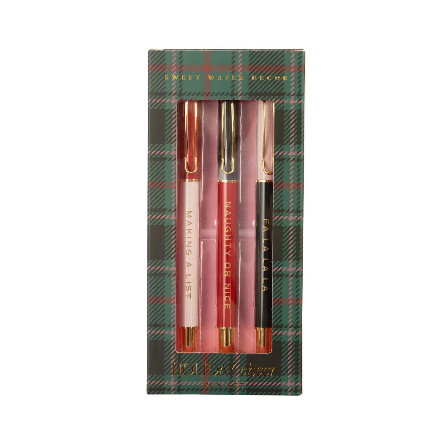 Holiday Cheer Metal Pen Set - Stocking Stuffers, Gifts