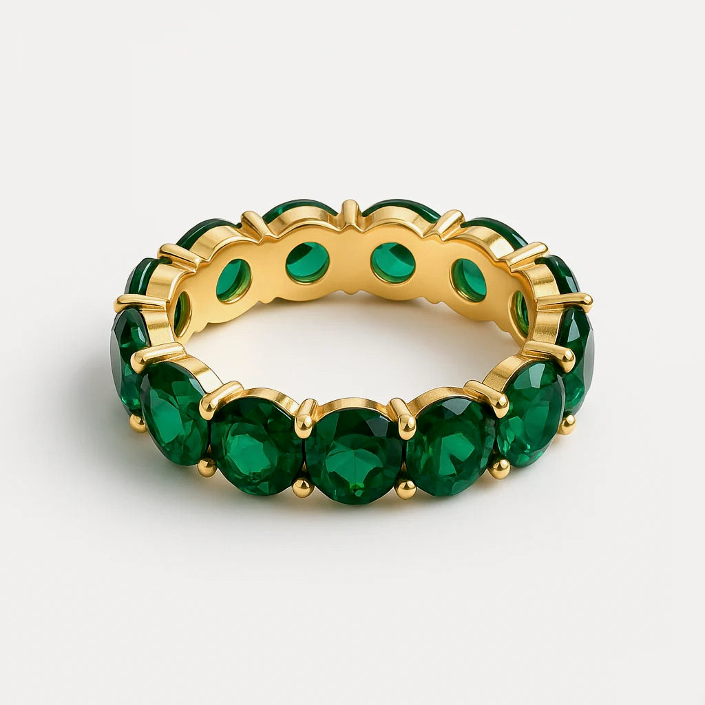 Emerald Radiance Eternity Ring