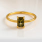 Olive Glow Solitaire Ring