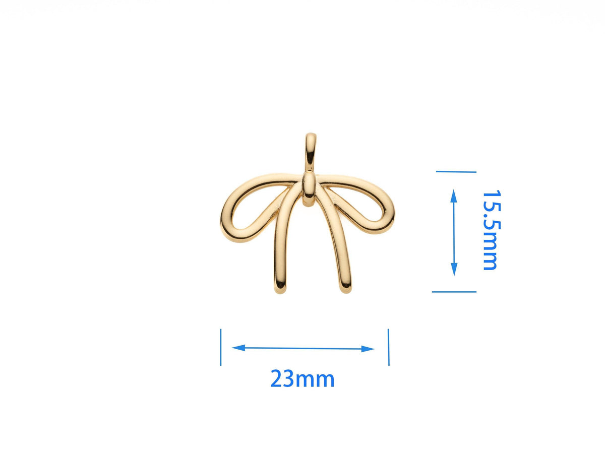 18k Gold Timeless Bow Tie Charm Pendant CPG1168