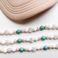 Turquoise Roses/Pearl Trucker Hat Chain