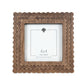 6x6 Wood scallop photo frame for 4x4 pic, espresso