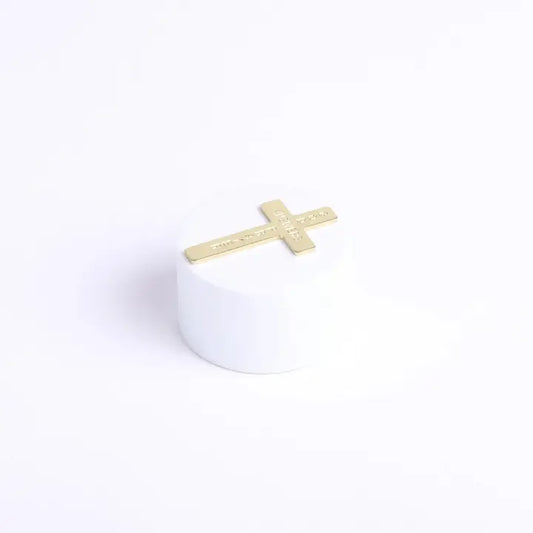 Pocket Cross God Answers Prayers Gold