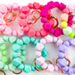 Beaded Wristlet Silicone Keychain | Dusty Pink