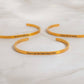 18K Gold PVD Dont let Hard Days Win Engraved Bangle Bracelet
