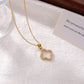 18K STAINLESS STEEL TARNISH FREE CLOVER NECKLACE | 40NK9680