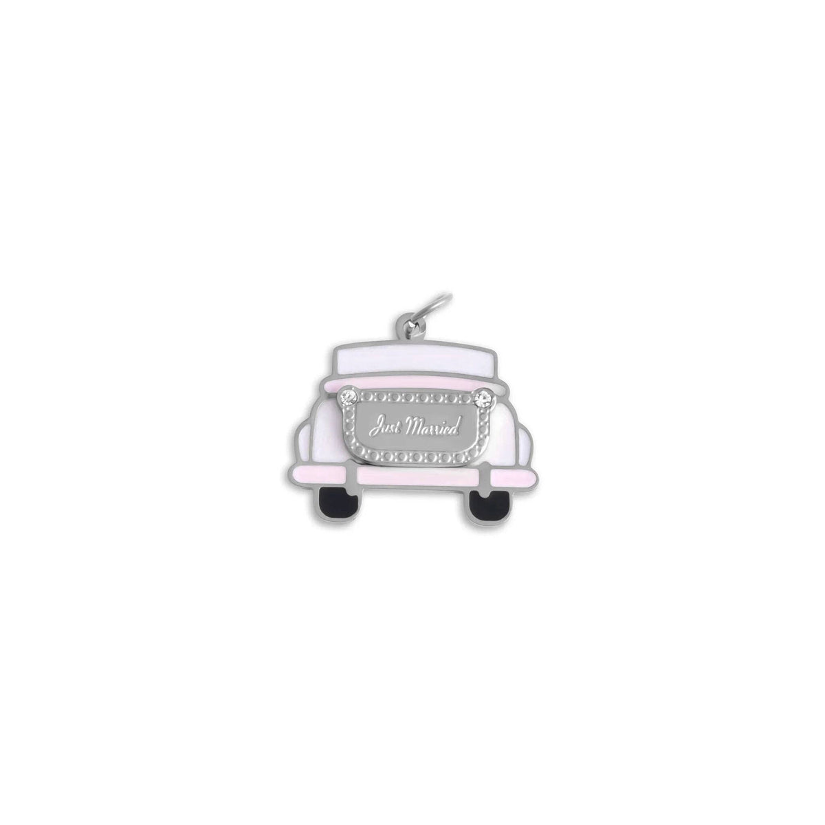 18K Gold PVD Stainless Steel Just Married Car Charm