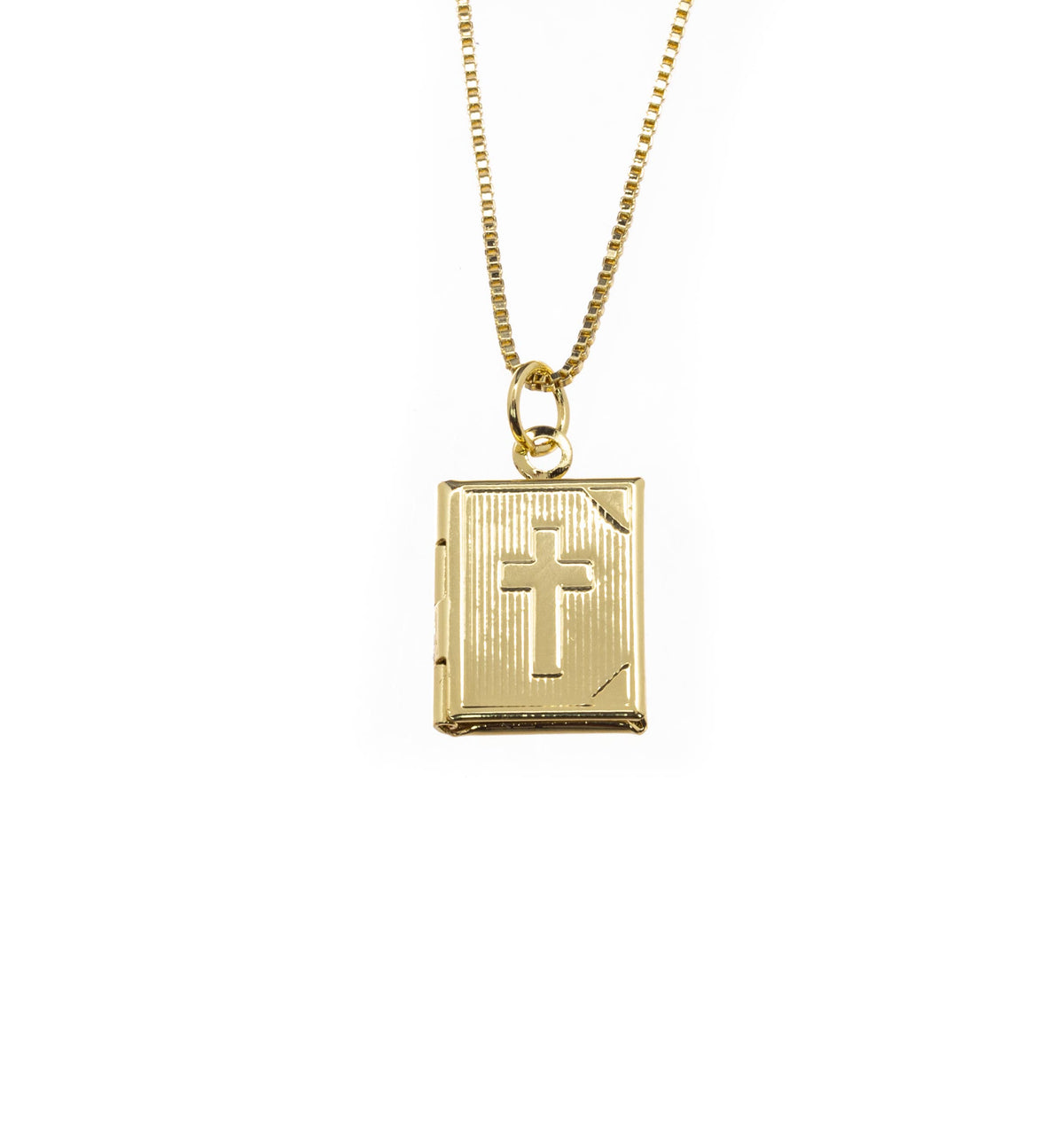 Gold Cross Locket Charm, photo locket for Necklace CPG2948
