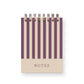 Notes Stripe Mini Jotter Notebook