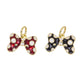 Hair Tie Charms: Enamel, Bow, Polka Dot, Gold CPG2452