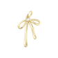 18k Gold Plated Brass Bow Charm