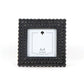 Wood SCALLOP photo frame for 4x4 pic-Black