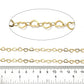 Gold Heart Chain By the Foot Ion Plated Stainless Steel