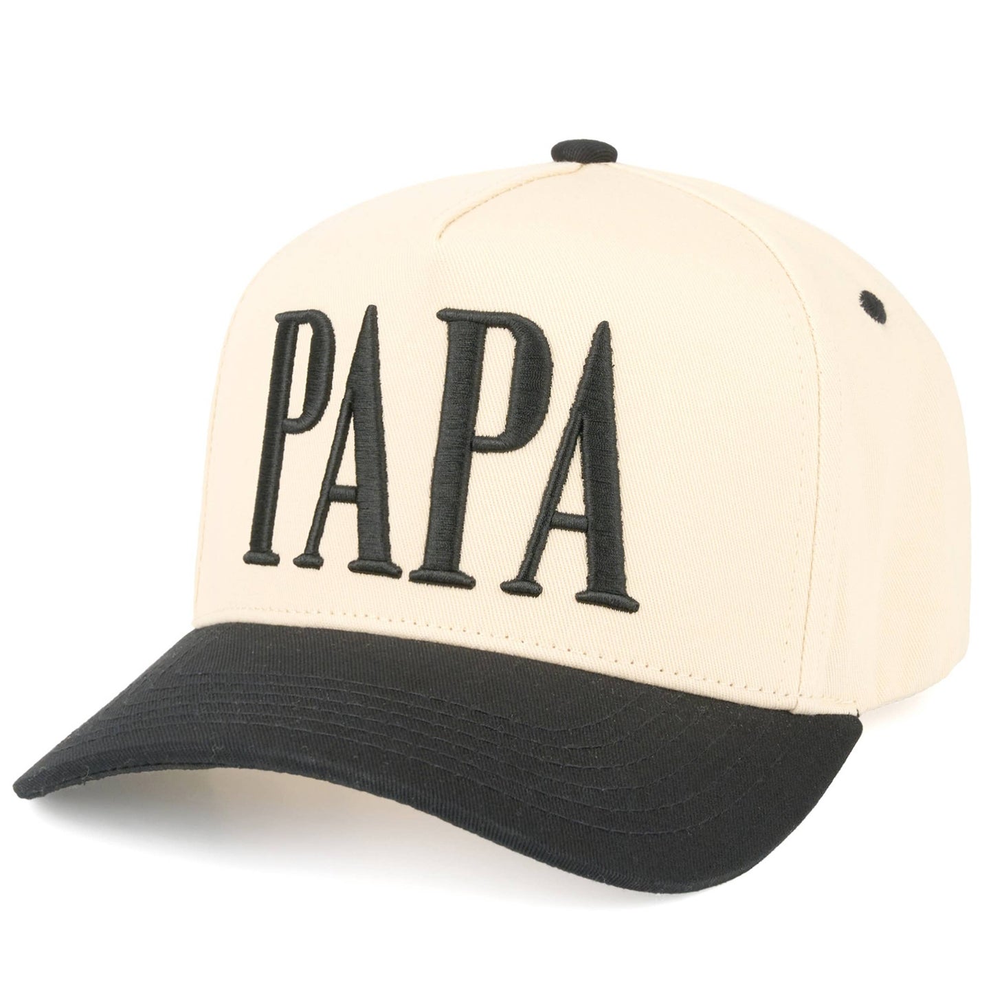 C.C PAPA Letter Embroidered on Two Tone Trucker Hat